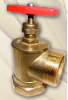 Клапан пожарный латунный, угловой 90°, м/р, Ду 50 (Цветлит) ZW80002
